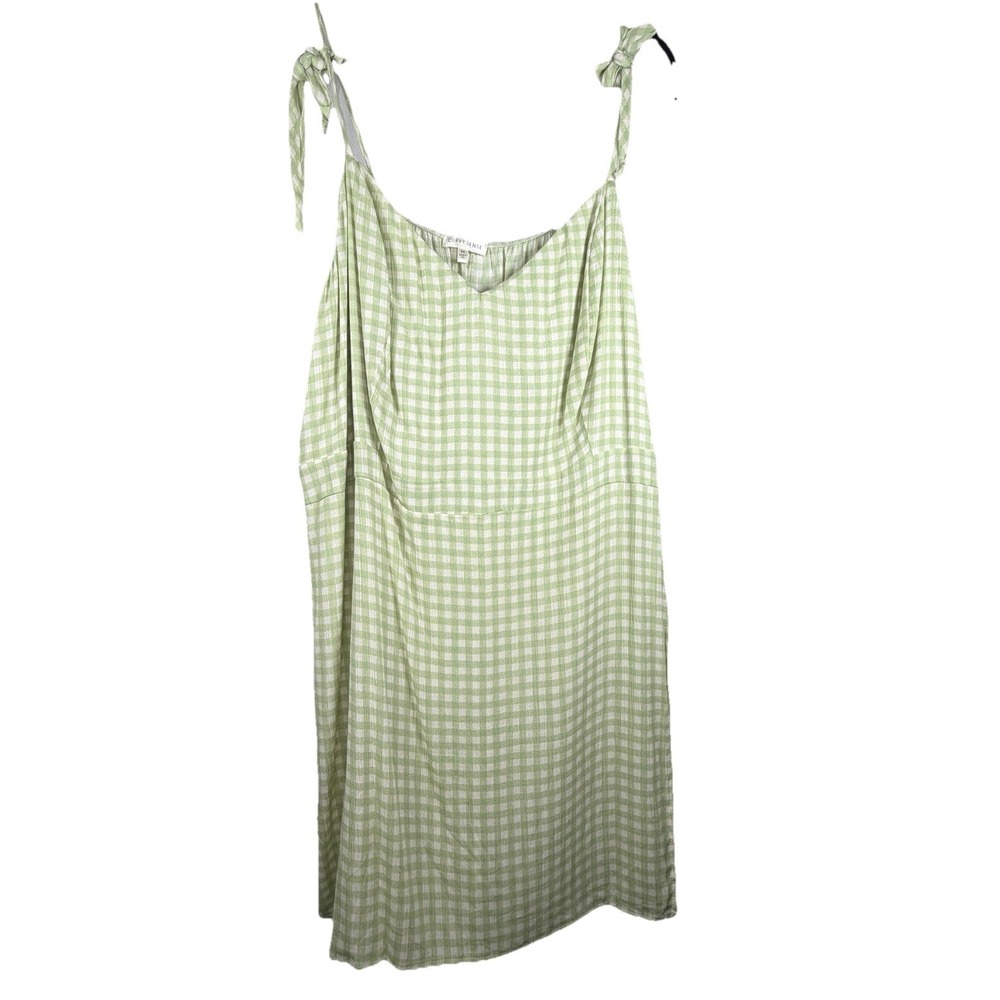 Curvy Sense  Woman's Plus 4X Knee Length Sage‎ Green Adjust Strap CottageCore